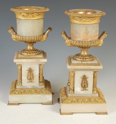 Lot 190 - A pair of late 19th century gilt metal and...