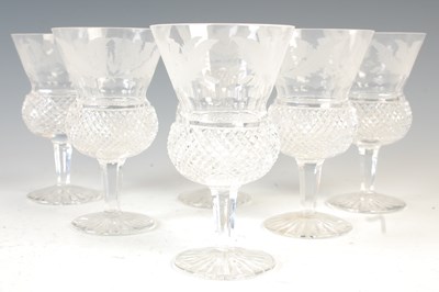 Lot 767 - A set of six Edinburgh crystal thistle-shaped...