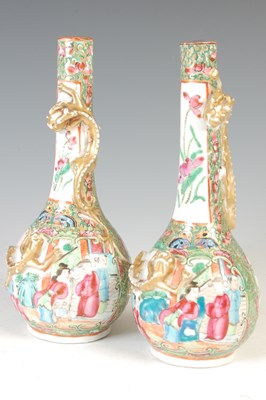 Lot 832 - A pair of Chinese porcelain famille rose...