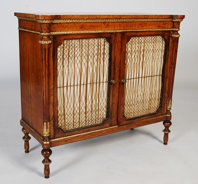 Lot 118 - A Regency style rosewood side cabinet, the...