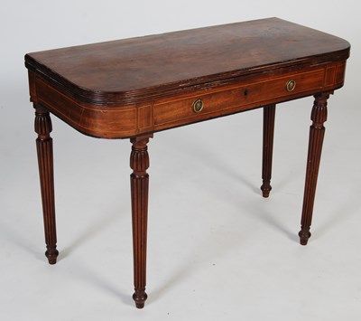 Lot 49 - A George III mahogany and boxwood lined tea...