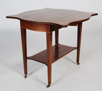 Lot 52 - An Edwardian mahogany and satinwood Pembroke...