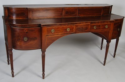 Lot 768 - A George III mahogany and boxwood lined...