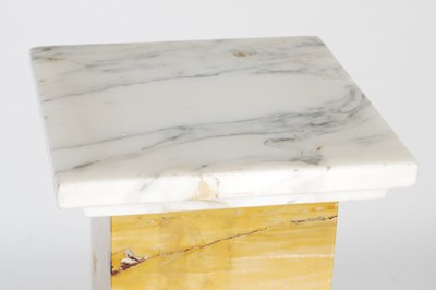 Lot 59 - An early 20th century marble pedestal, the...