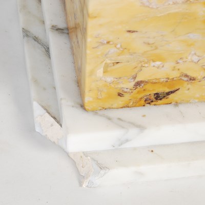 Lot 59 - An early 20th century marble pedestal, the...