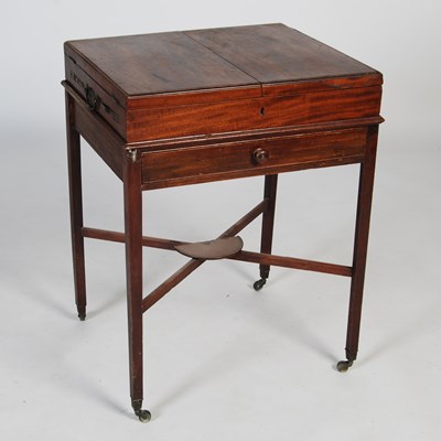 Lot 43 - A George III mahogany Gentleman's two-part...