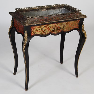 Lot 44 - A late 19th century ebonised and Boulle...