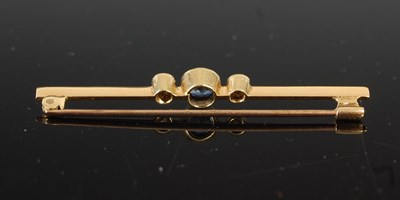 Lot 701 - An Edwardian diamond and sapphire three-stone...
