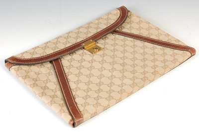 Lot 213 - GUCCI – a vintage document holder or PC clutch...