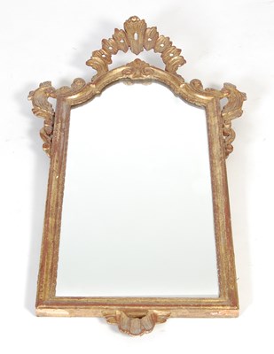 Lot 110 - A George III style giltwood wall mirror, the...