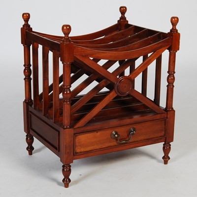 Lot 23 - A reproduction mahogany canterbury, with four...