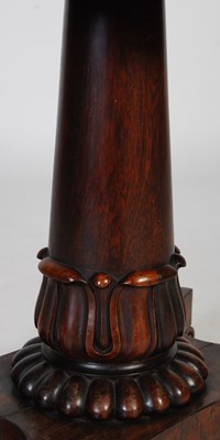 Lot 74 - A 19th century rosewood pedestal card table,...
