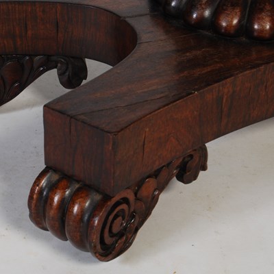 Lot 74 - A 19th century rosewood pedestal card table,...
