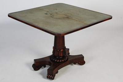 Lot 74 - A 19th century rosewood pedestal card table,...