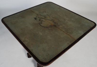 Lot 74 - A 19th century rosewood pedestal card table,...