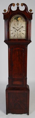 Lot 3 - An early 19th century mahogany longcase clock,...