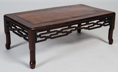 Lot 108 - A Chinese darkwood low table, late 19th/early...