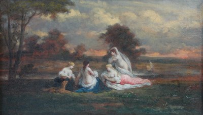 Lot 485 - N. Diaz (19th century French School) 
Bathers...