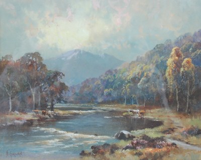 Lot 429 - H. Gordon In the Trossachs gouache, signed...