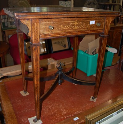 Lot 705 - An Edwardian rosewood and marquetry inlaid...