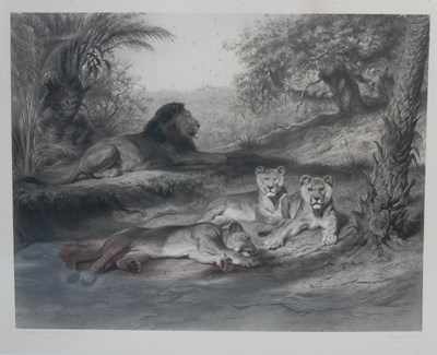 Lot 403 - After Rosa Bonheur  
On Guard 
engraving...