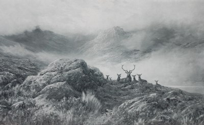 Lot 398 - After Douglas Adams  
Highland Landscape with...