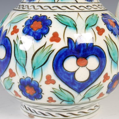 Lot 904 - A Cantagalli Iznik-style pottery ewer, late...