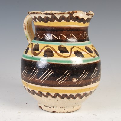 Lot 915 - A Spanish Teruel pottery jug, 18th century,...