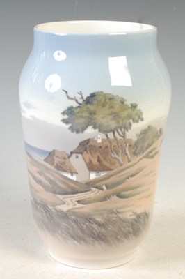 Lot 23 - A Royal Copenhagen porcelain vase, decorated...