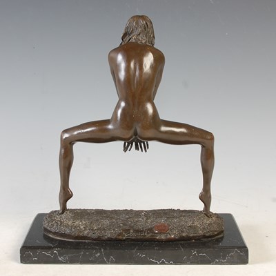 Lot 28 - Laude, a contemporary bronze figure of a naked...