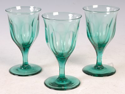 Lot 30 - A set of three late 19th century green-tinted...