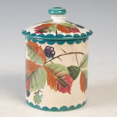 Lot 32 - A Wemyss pottery preserve jar and cover,...