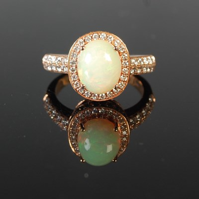 Lot 49 - Le Vian, a 14ct gold opal and diamond chip...