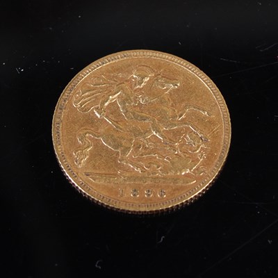 Lot 56 - A Victorian gold half-sovereign, dated 1896.