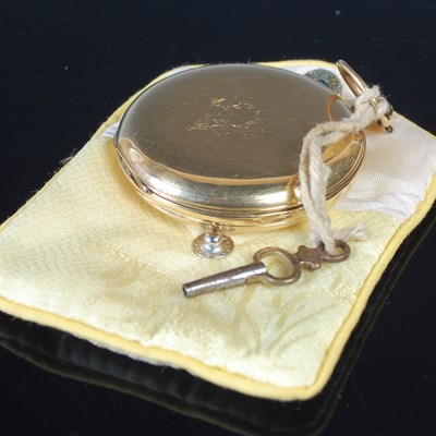 Lot 78 - An 18ct gold hunter cased pocket watch,...