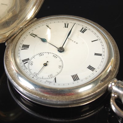 Lot 99 - A Birmingham silver cased Rolex hunter cased...