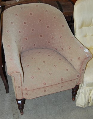 Lot 739 - A 19th century tub chair.