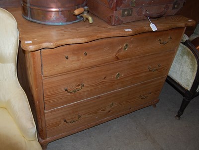 Lot 741 - A 19th century pine chest of drawers, the...