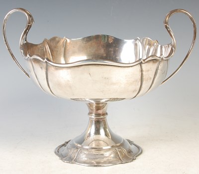 Lot 134 - A London silver twin handled pedestal bowl,...