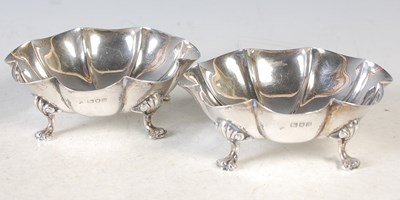 Lot 151 - A pair of London silver circular shaped bowls...