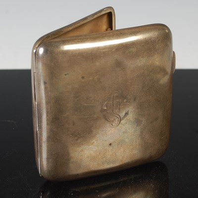 Lot 159 - A Birmingham silver cigarette case, engraved...