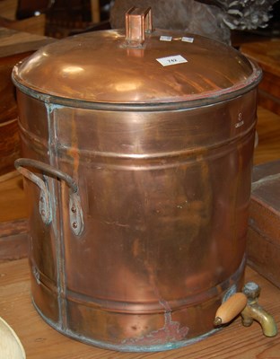 Lot 742 - A vintage eight gallon copper (lined with tin)...