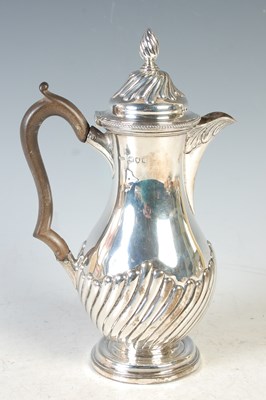 Lot 193 - A London silver hot water pot, with part...