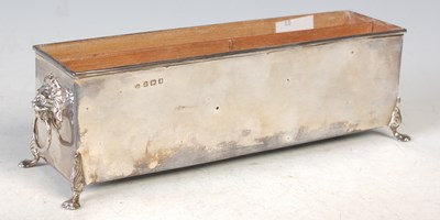 Lot 196 - A Birmingham silver mounted rectangular desk...