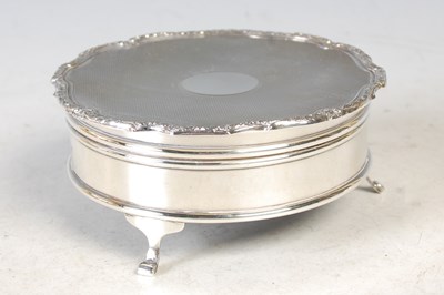 Lot 199 - A Birmingham silver circular shaped dressing...