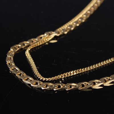 Lot 223 - A 9ct gold necklace, 20.5 grams; together with...