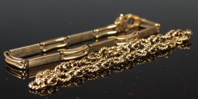 Lot 226 - Two 9ct gold bracelets, gross weight 14.8 grams.