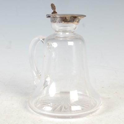 Lot 239 - A London silver mounted clear glass whisky...