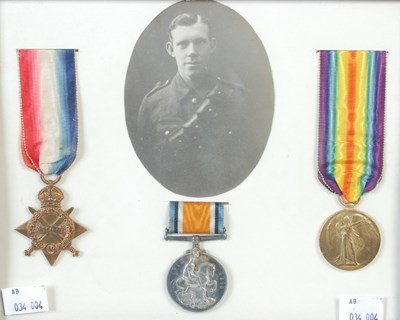 Lot 250 - A group of three Great War medals to '325 126...