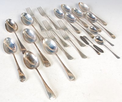 Lot 256 - A collection of assorted silver flatware,...